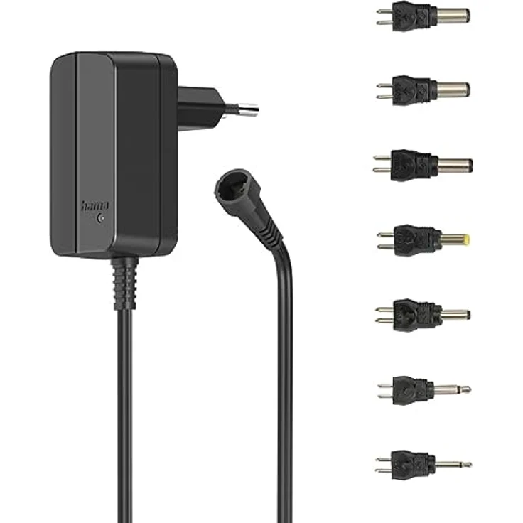 HAMA 600 mA, 7.2 Watt Schaltnetzteil mit automatischem Überlast- und Überhitzungsschutz, 7 Adapterstecker, umkehrbare Polarität, weltweit einsetzbar – Bild 2