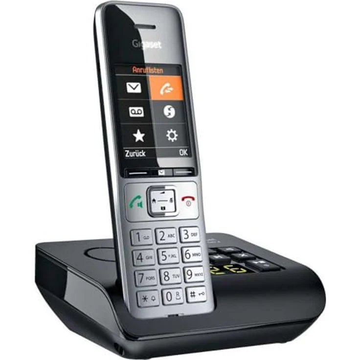 Gigaset COMFORT 500A - 5,8 cm (2,2 Zoll) TFT-Farbdisplay für optimale Lesbarkeit, schwarz, silber – Bild 3