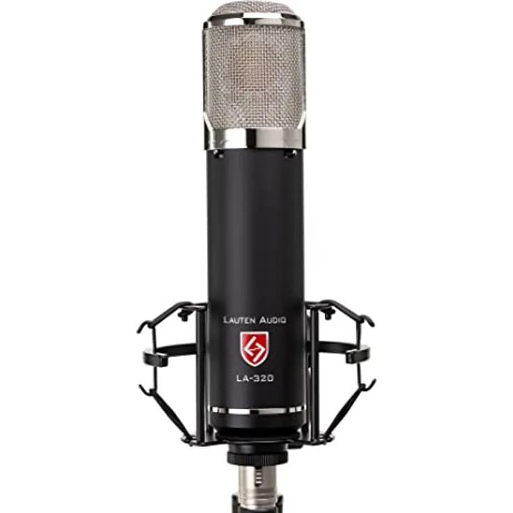 Lauten Audio LA-320 V2, Großmembran Röhrenkondensatormikrofon mit 20 Hz - 20 kHz Frequenzgang, Richtcharakteristik Niere, schwarz