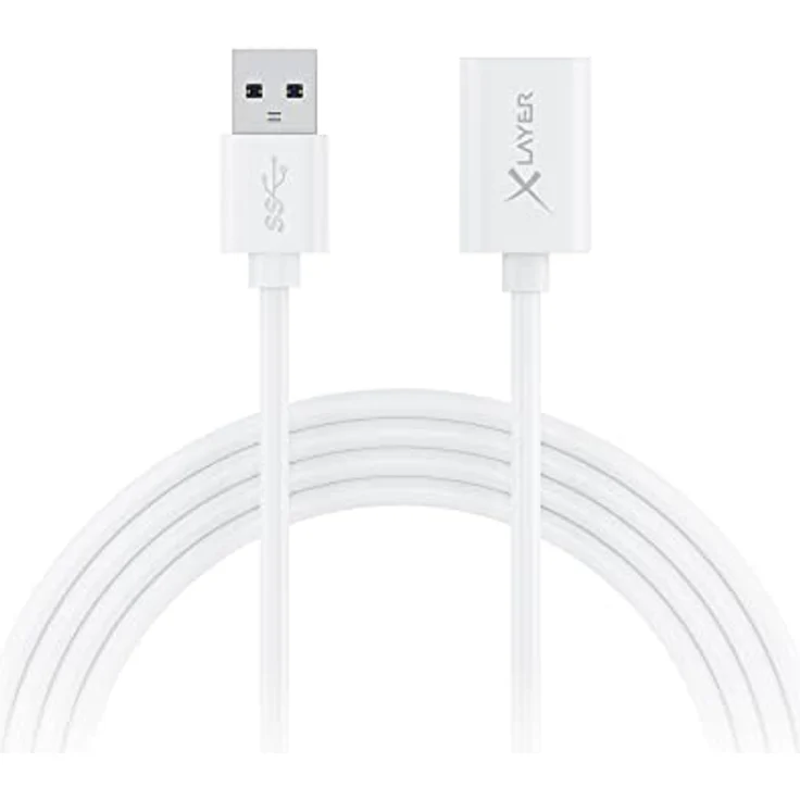 Kabel XLayer Colour Line Verlängerungskabel USB to USB 1.5 m White – Bild 2