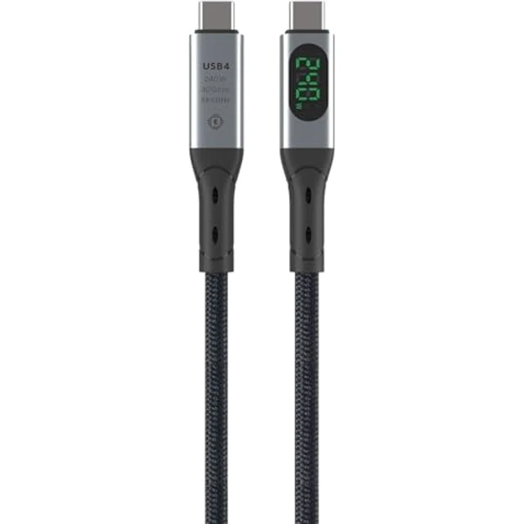 4Smarts USB4 Kabel DigitCord, 240 W Lade- und Datenkabel mit Echtzeit-Display, 40 Gbps High-Speed-Übertragung, 8K Unterstützung – Bild 3