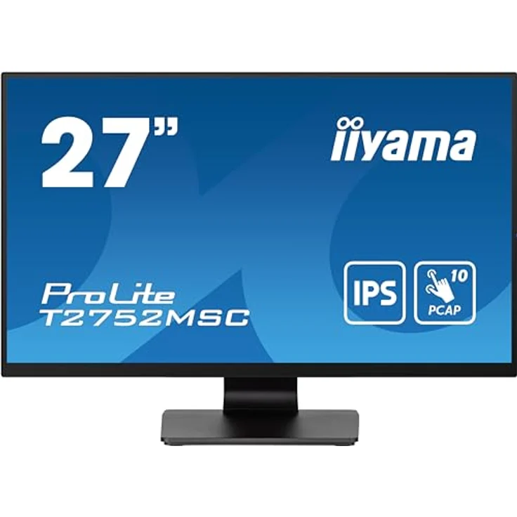 iiyama ProLite T2752MSC-B1 68.6cm 27" IPS LED Monitor FullHD 10 Punkt Multitouch optisch gebondet kapazitiv HDMI DP USB3.2 7H Anti-Fingerprint schwarz – Bild 2