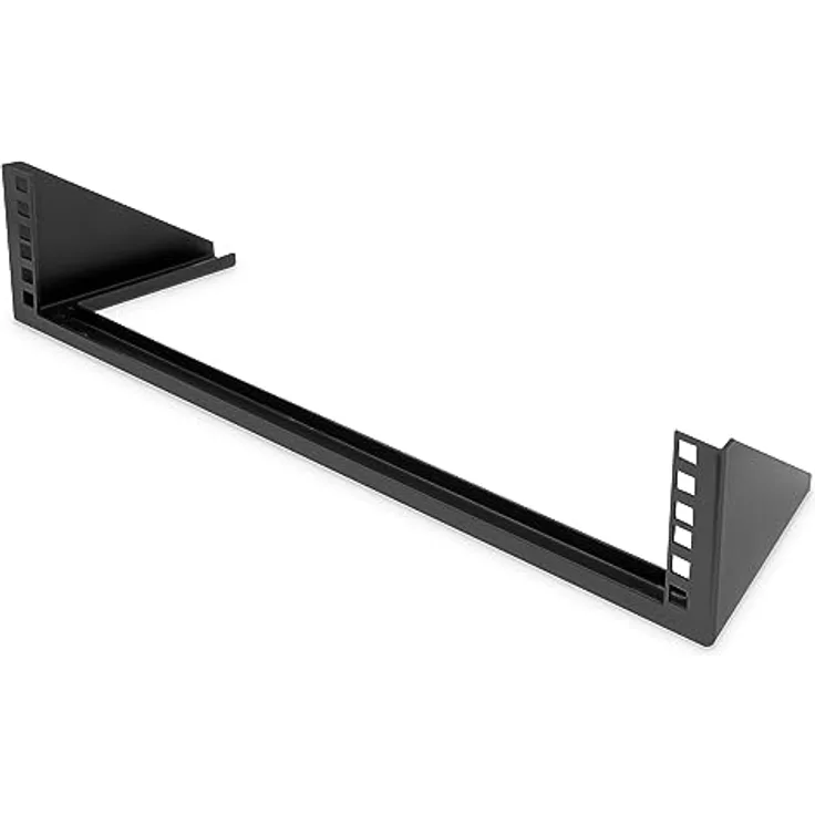 DIGITUS DN-48003 – 19-Zoll Rahmen – 2HE – Universal Wandmontage-Rahmen für 19" Equipment – Vertikal 105 x 504 x 151 mm – Schwarz