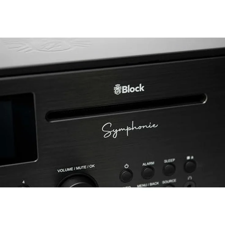 Block Symphonie Schwarz (AB10219-02), Kompaktanlage mit HiFi Sound, Triple-Tuner (UKW | DAB+ | Internetradio), Bluetooth, CD-Player, Wireless Charging und dimmbarem Farbdisplay – Bild 3
