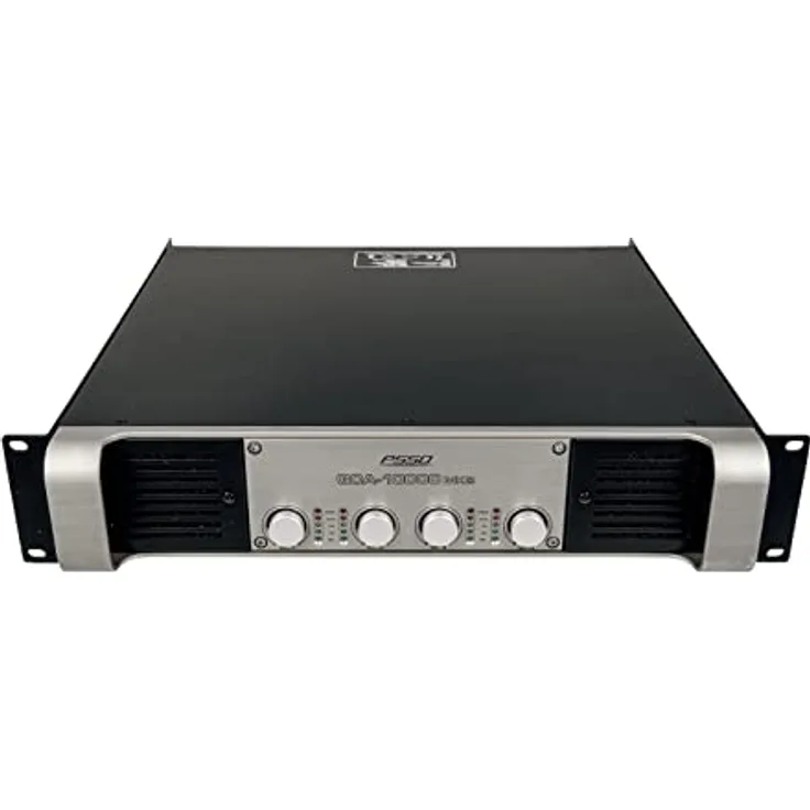 PSSO QCA-10000 MK2 4-Kanal-Endstufe SMPS, Verstärker mit Schaltnetzteil, 4 x 2500 W / 2 Ohm, 4 x 2100 W / 4 Ohm, Class-I-Technologie (Farbe: Schwarz)