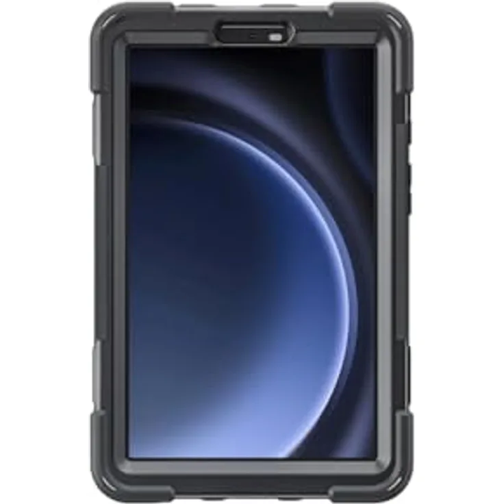 4smarts Rugged Tablet Tasche für Galaxy Tab A9, robuste Tablet Hülle mit Multifunktionsgriff, schwarz