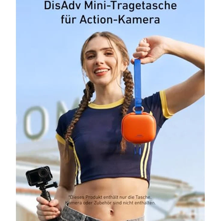 TELESIN Telesin DisAdv EVA Mini-Transporttasche für Sportkameras, hartes EVA-Case, orange – Bild 2