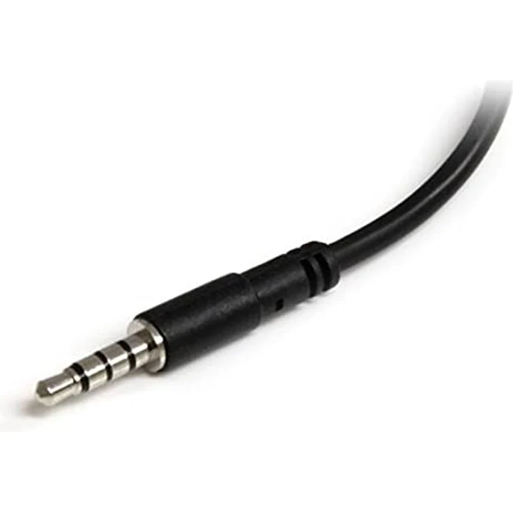 StarTech.com MUYHSMFF 3,5mm Audio Klinke Y-Kabel Headset Splitter (Aux Kabel mit Mikrofon, 4 pol. auf 3 pol. Headset Adapter für Headsets, St-Bu) – Bild 5