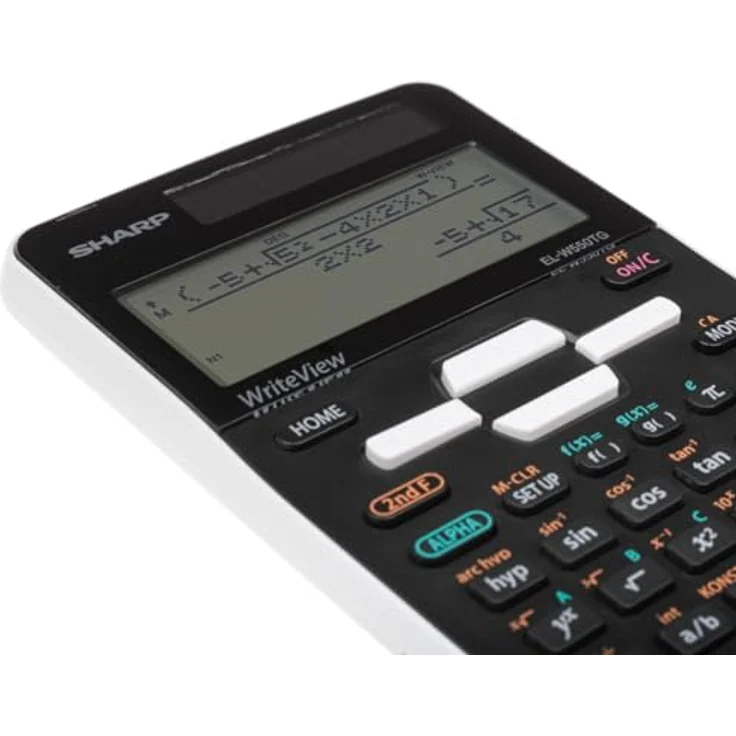 SHARP EL-W550TG Wissenschaftlicher Schulrechner, Solar-/Batteriebetrieb, WriteView, 258 Funktionen, Schwarz – Bild 4