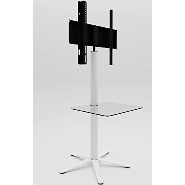 MID.YOU Tv-Halterung, Metall, klar/weiß, 61.1x100x61.1 cm, Befestigung ohne Bohren/Befestigung Bohren, Wohnzimmer TV-Wandhalterung – Bild 3