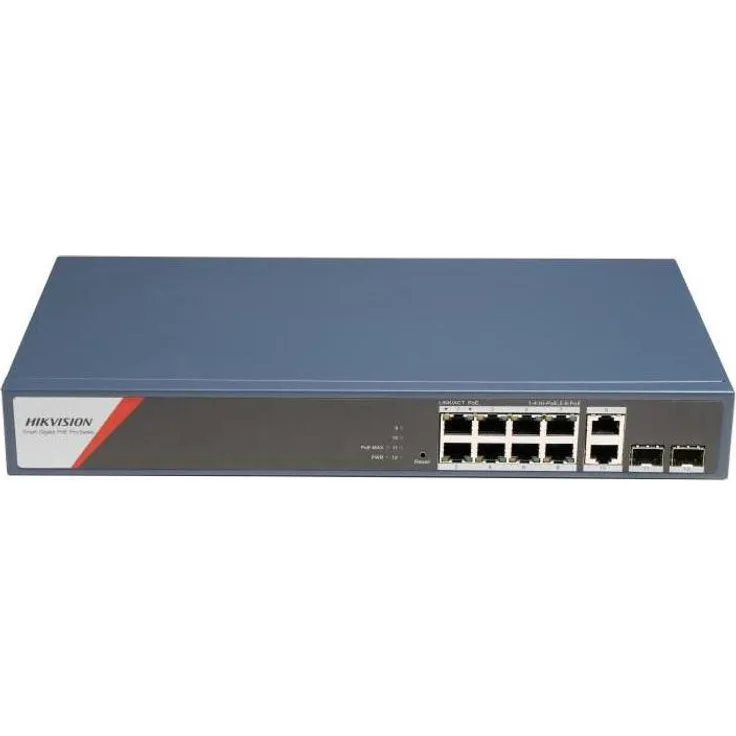 Hikvision 8 Port Gigabit Smart POE Switch, 200 Watt PoE-Budget, unmanaged, Layer 2 Switching