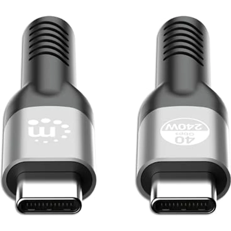 MANHATTAN USB4 USB-C Ladekabel 240W, 40Gbit/s, 8K Unterstützung, 2m, schwarz – Bild 4
