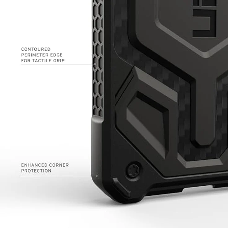 URBAN ARMOR GEAR Monarch Pro Case Samsung Galaxy S26 Hülle, 6m Fallschutz nach Militärstandard, Magnetring, Wireless Charging kompatibel, Carbon Fiber – Bild 5