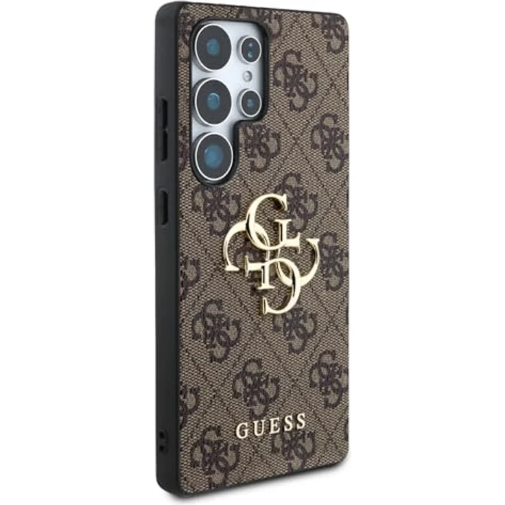 CG MOBILE Unter Lizenz Guess Hülle für S25 Ultra braun Big 4G Logo Classic Logo - Hardcase aus Öko-Leder / TPU / PC – Bild 4