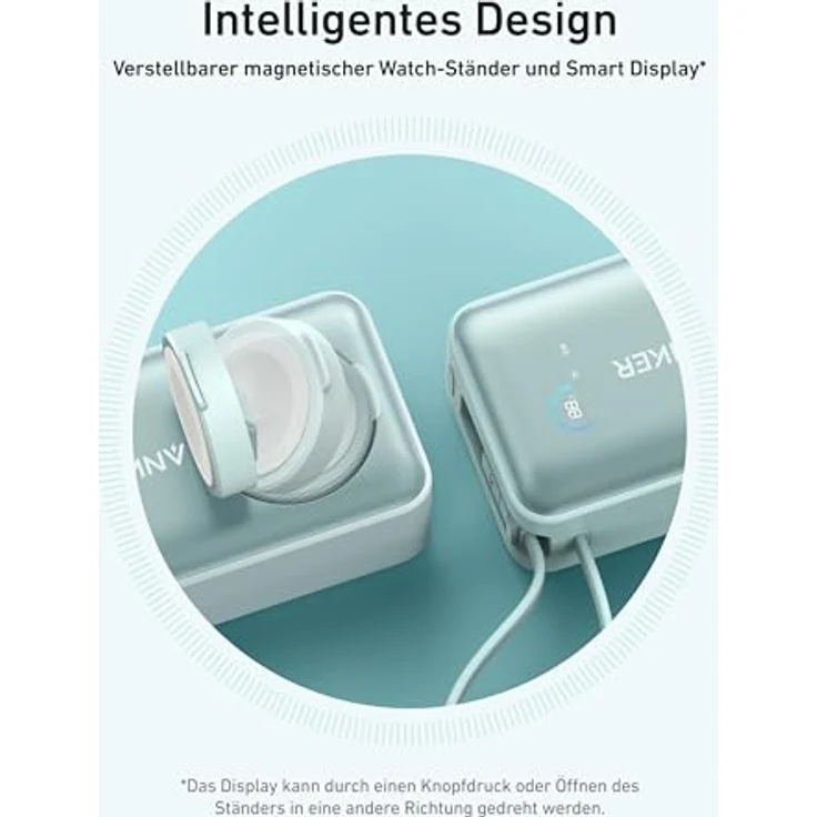 Anker MagGo Powerbank für Apple Watch, offiziell Zertifiziert, 10.000mAh mit USB-C-Kabel, 35W Max., iPhone 15 Serie, Samsung, iPad, AirPods, Schwarz – Bild 5