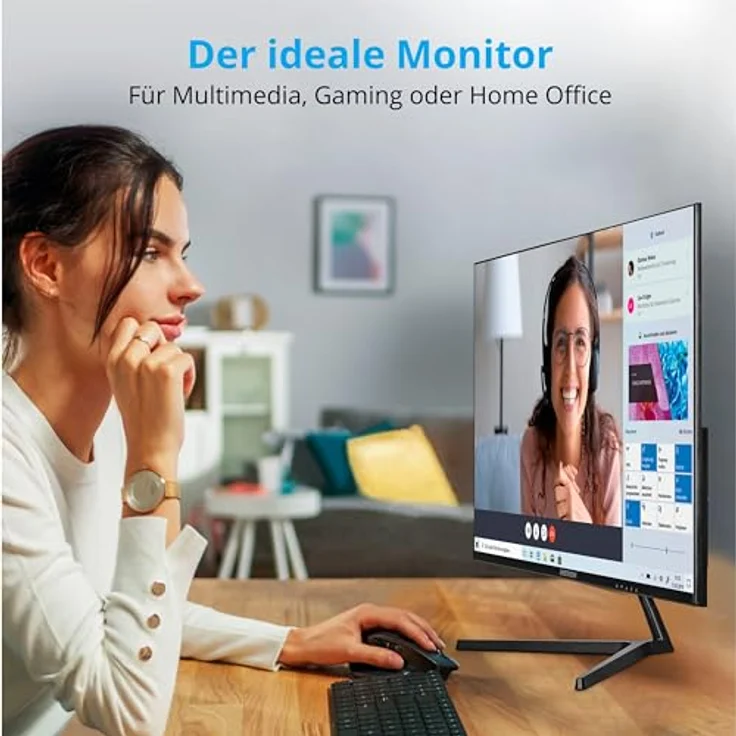 MEDION P52218 (MD 20150) 54,6 cm (22 Zoll) Full HD Widescreen Monitor (FHD, 16:9, HDMI, Anti Flicker, Anti Glare, Anti Blue-Light) schwarz – Bild 3