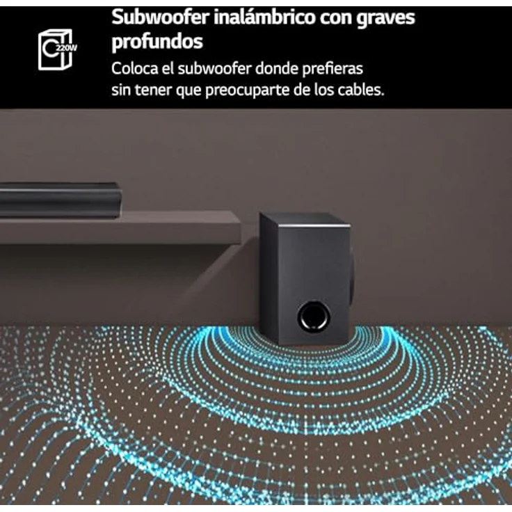 LG SQC4R Intelligente Soundbar, 220 W, Dolby Digital, LPCM-kompatibel, Bass-Equalizer, 4.1-Kanäle, Schwarz – Bild 3
