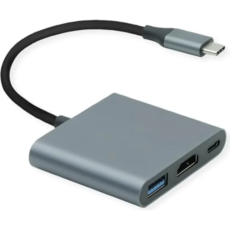 ROLINE Display Adapter USB Typ C - HDMI, Unterstützung für 4K60 Auflösung, USB 3.2 Gen 1 Typ A, Typ C PD – Bild 2