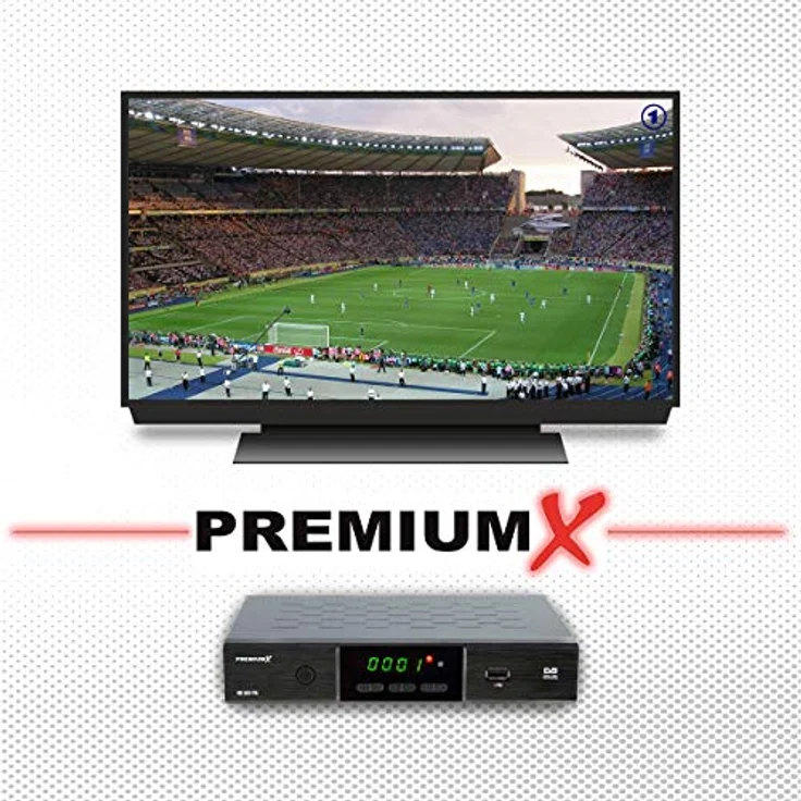 PremiumX HD 520SE-B FTA Digital SAT Receiver, DVB-S2, Full HD, HDMI und SCART, inkl. 7,5m Antennenkabel schwarz – Bild 2