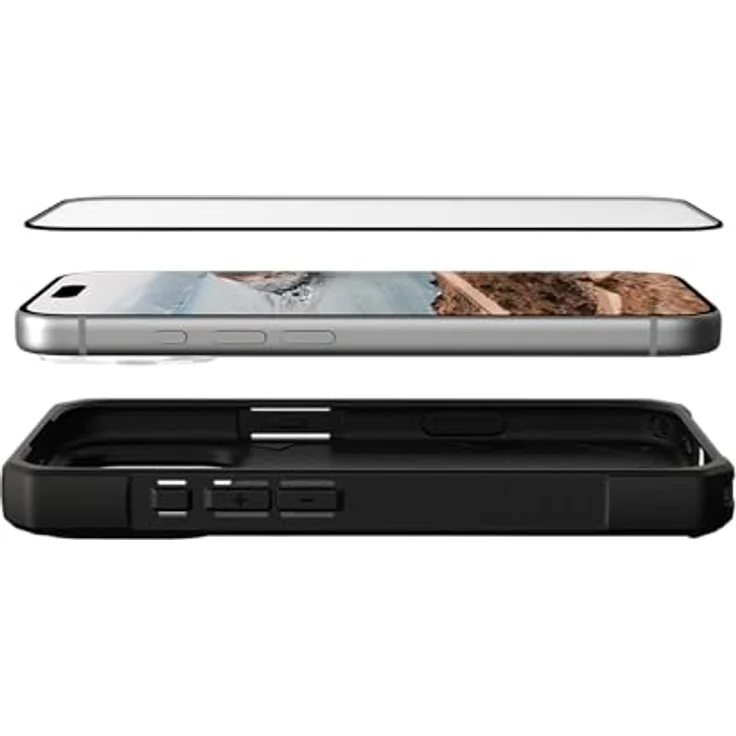 URBAN ARMOR GEAR Tempered Glass Displayschutzglas für Apple iPhone 17 Pro, zweifach gehärtet, Anti-Fingerabdruck, inkl. Montagekit, ultra klar – Bild 5