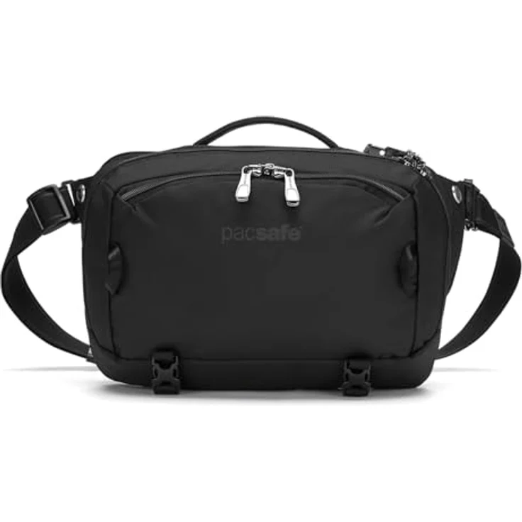 Pacsafe EXP 12 Sling, Notebook Tasche für 33,0 cm (13"), Schwarz, mit Roobar Deluxe Schließsystem und schnittfesten Materialien – Bild 1