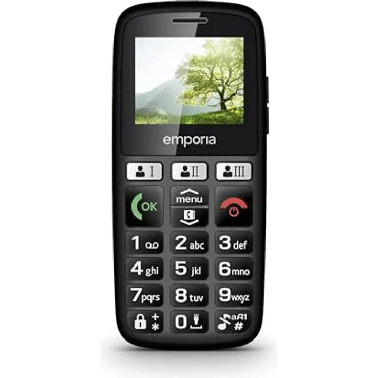 Emporia Happy 2G Smartphone, 4,6 cm (1,81"), 2G, Bluetooth 2.1, schwarz