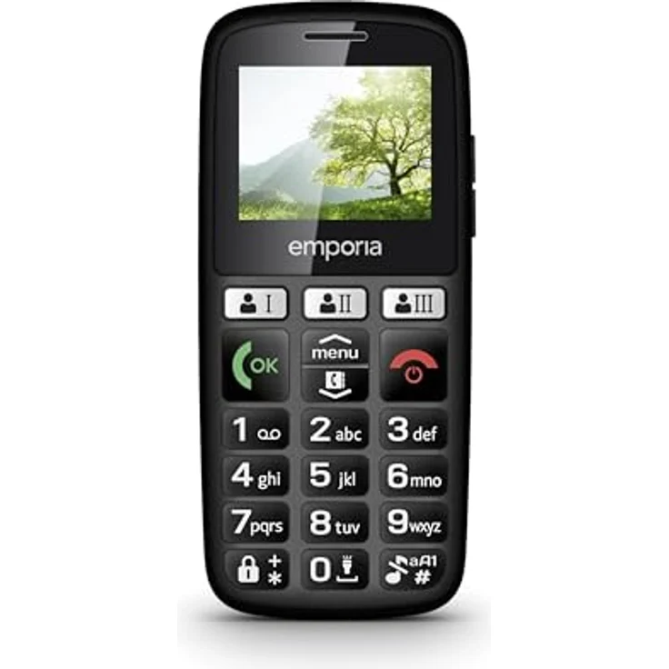 Emporia Happy 2G Smartphone, 4,6 cm (1,81"), 2G, Bluetooth 2.1, schwarz – Bild 1