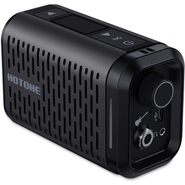 Hotone AP-5BK Pulze Mini Gitarren-Verstärker, 5W Modeling Amplifier mit 52 Verstärkermodellen, integrierter Drumcomputer und Bluetooth-Funktion