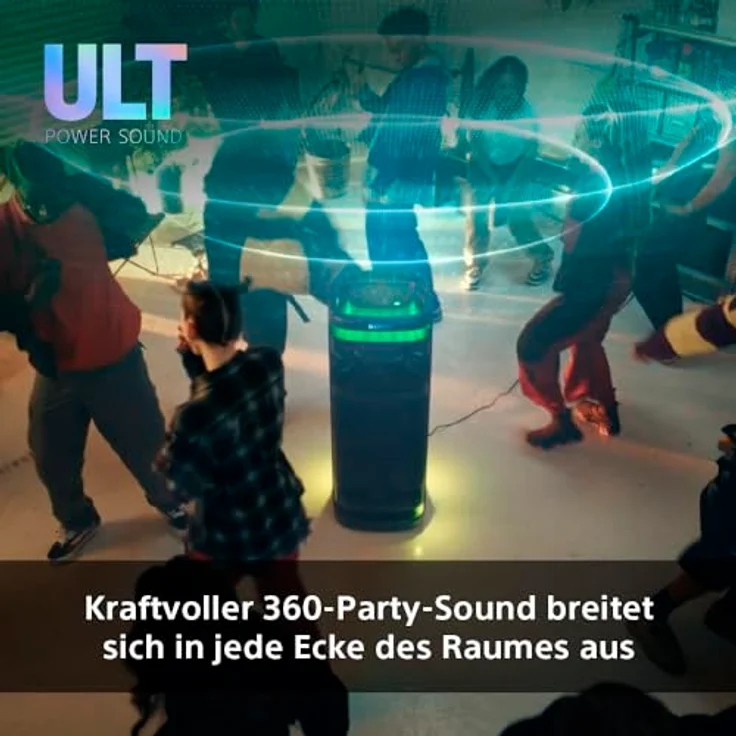 Sony ULT Tower 10 (Netzbetrieb) Bluetooth Lautsprecher, Schwarz, mit X-Balanced Speaker Unit und Partylichtern – Bild 7