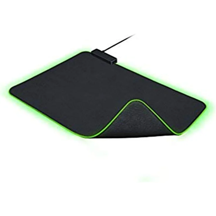 Razer Goliathus Chroma - Weiche Gaming Maus-Matte mit RGB Beleuchtung (Kabelhalterung, Stoff-Oberfläche, rutschfest, gesteppter Rand, optimiert für alle Mäuse) Schwarz – Bild 4