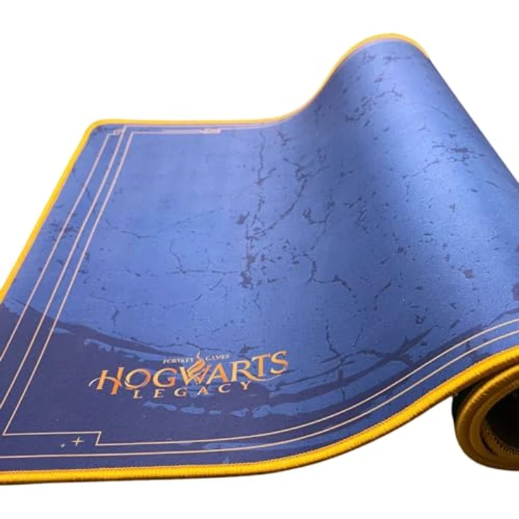 Lexip X Warner Ancient Magic Edition Hogwarts Legacy XXL Mousepad, rutschfeste Gummibeschichtung, waschbare Oberfläche, blau – Bild 2