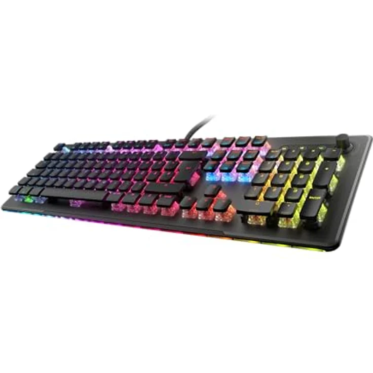 Turtle Beach Vulcan II Max Optisch-mechanische PC-Tastatur, lineare Titan II-Schalter, AIMO-Beleuchtung, Aluminiumplatte – Schwarz – Bild 4