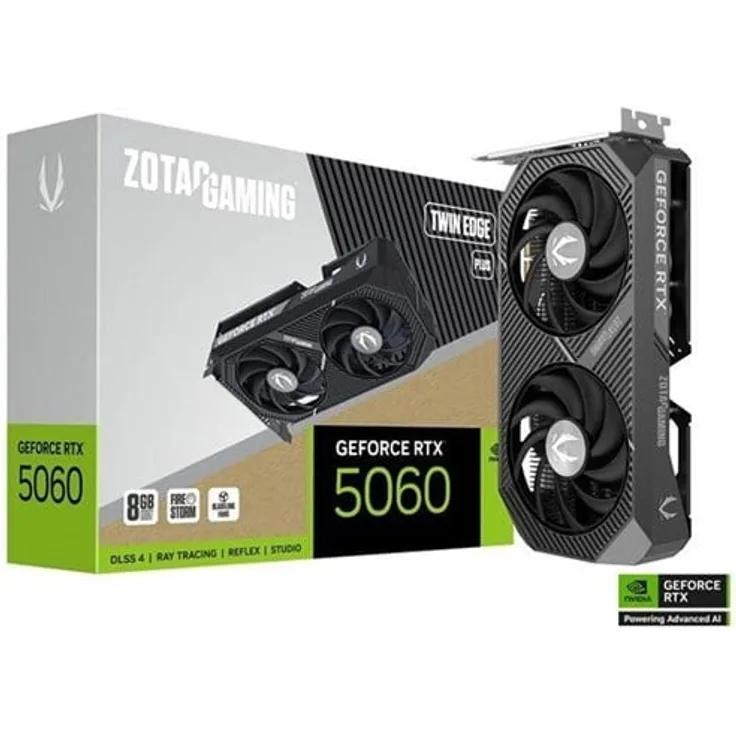 ZOTAC GeForce RTX 5060, 8GB GDDR7 Grafikkarte mit PCIe 5.0, HDMI und 3x DisplayPort