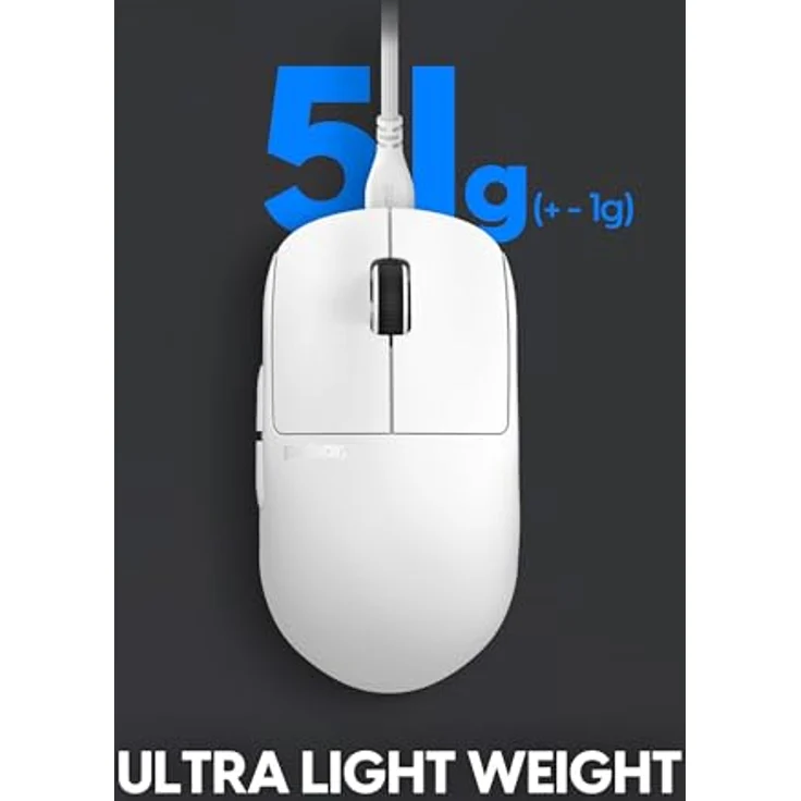 Pulsar Gaming Gears X2H Wired, Gaming Maus mit PAW3395-Sensor, ergonomischem Design und pulsar Blue Encoder, Weiss – Bild 3