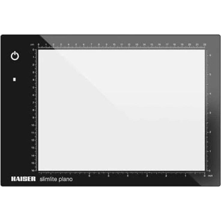 Kaiser Fototechnik 2454 LED-Leuchtplatte slimlite Plano, 5000K, dimmbar, Netz- und Akkubetrieb inklusiv Netz--Ladegerät, Leuchtfläche 32 x 22,8 cm schwarz – Bild 4