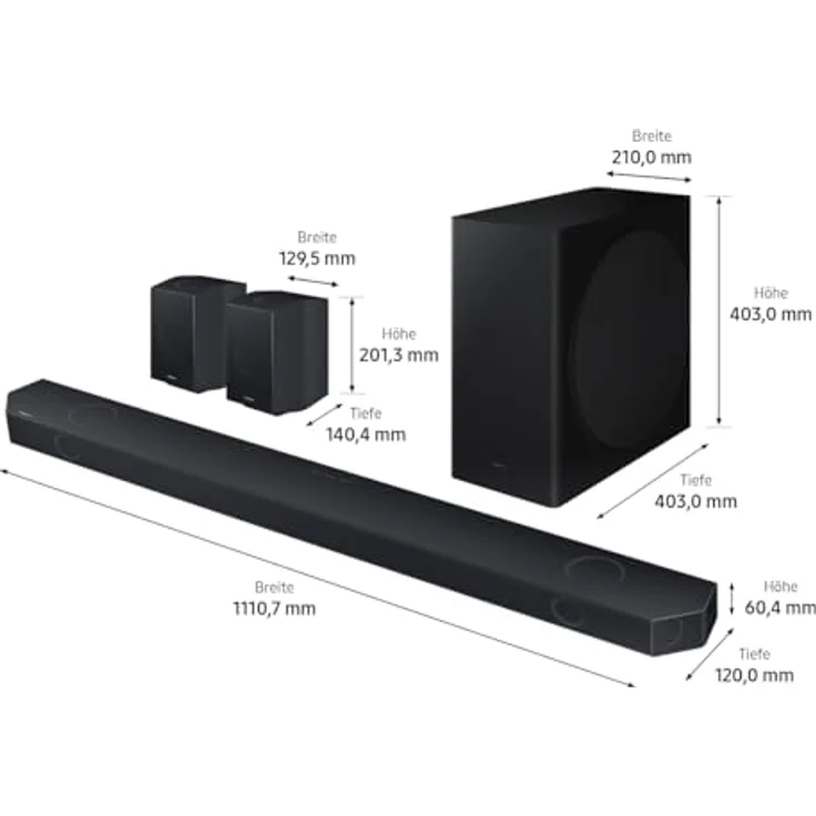 Samsung HW-Q935GD 9.1.4-Kanal Q-Soundbar für TV-Geräte, 2.0.2-Kanal-Rücklautsprecher, Bluetooth-Lautsprecher mit kabellosem Dolby Atmos / DTS:X, Q-Symphony [2024] – Bild 4