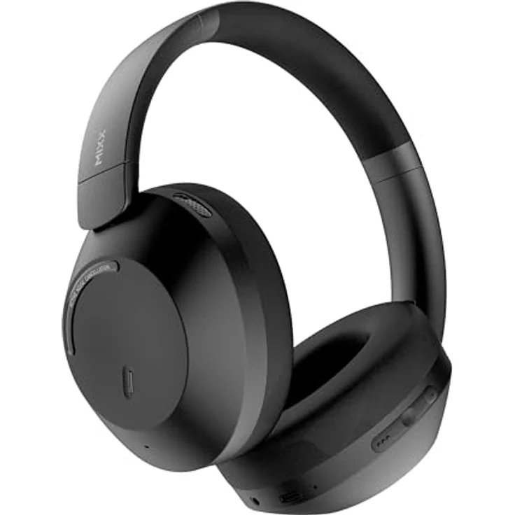 Mixx Audio StreamQ C4, Kabellose Kopfhörer mit 40 Stunden Akkulaufzeit und aktiver Geräuschunterdrückung, Schwarz – Bild 1
