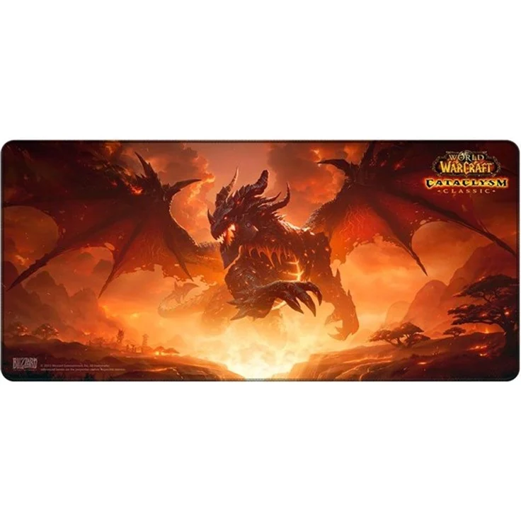 Blizzard World Of Warcraft Classic: Cataclysm Deathwing, XL Mauspads mit wasserabweisender Oberfläche und rutschfester Gummiunterlage, 900 mm x 420 mm x 4 mm – Bild 7