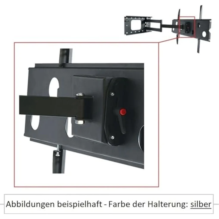 NEG Profi Universal TV-Wandhalterung Extender 7515 (Silber) Schwenk-, neig- und ausziehbar, Full Motion (bis max. VESA 600x400 und 80kg) – Bild 3