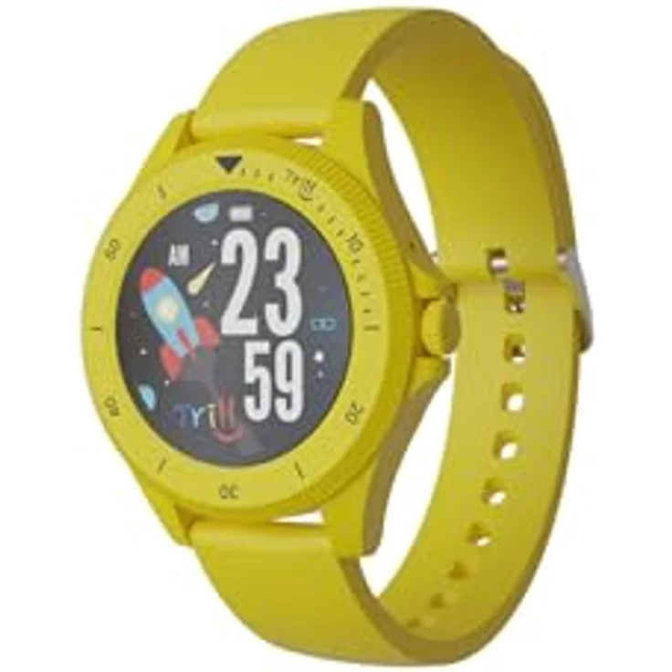 Techmade Trilli Smartwatch für Kinder, Gelb, 0,9" Full-Touch-Display, BT 5.0, wasserdicht, G-Sensor – Bild 2