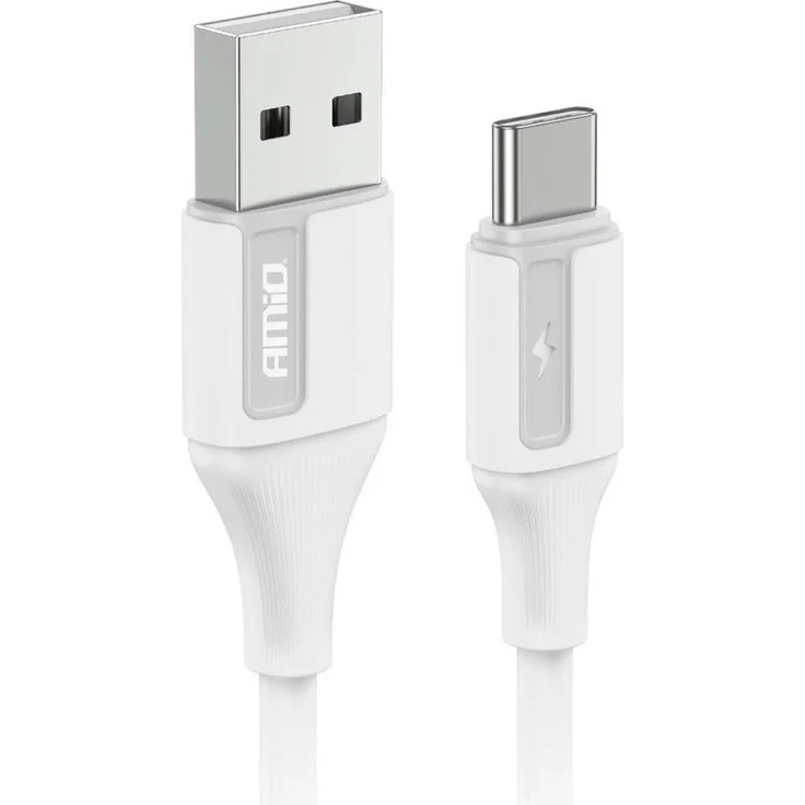 AMiO USB-Ladekabel 03917, USB-A auf USB-C, 3A, 100 cm, Weiß, schnell Laden und Datenübertragung