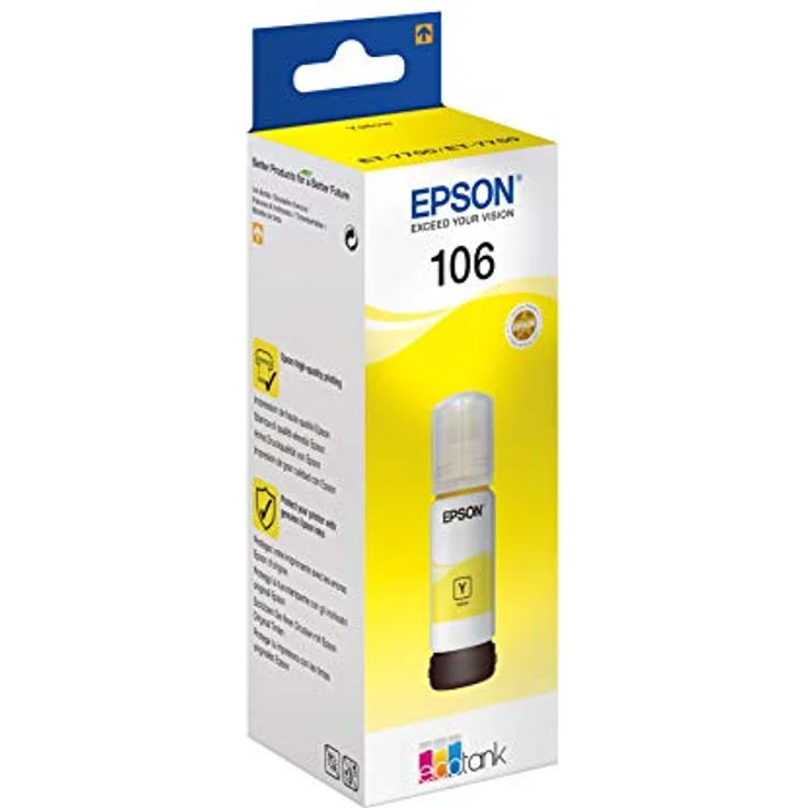 Epson Original 106 EcoTank Tintenflasche, ET-7700 ET-7750, gelb – Bild 2