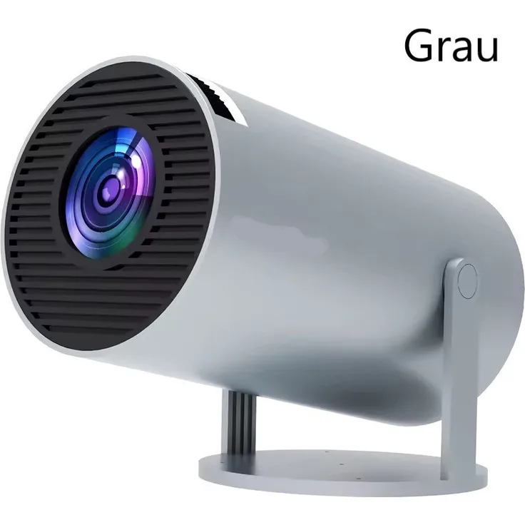 Montegoni HY300 PRO Grauer 4K-Projektor – Android 11, WiFi6, 260 ANSI-Lumen, Trapezkorrektur, FHD, BT5.0