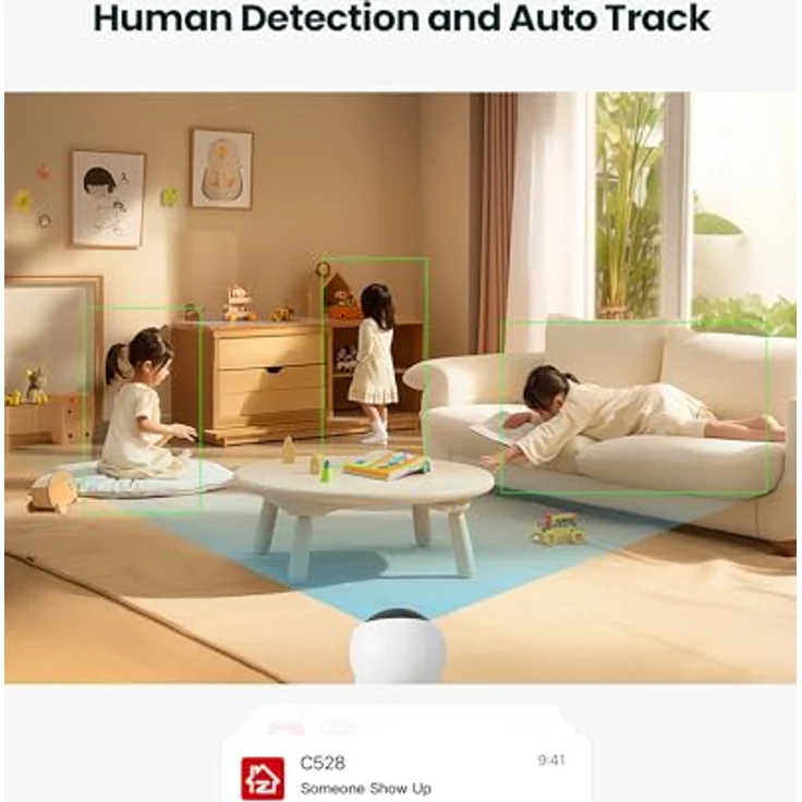 ZOSI Dual-Lens Überwachungskamera C528D mit 2K+2K, 2,4/5G WLAN, KI Personenerkennung, Farbnachtsicht – Bild 4