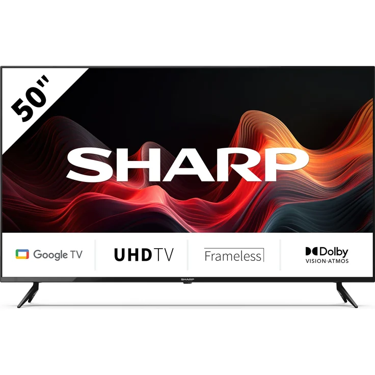 Sharp 50GL4060E, 50" 4K Ultra HD Smart-TV mit WLAN, Schwarz