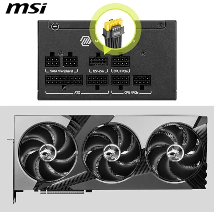 MSI MAG A750GLS, PCIE5 Netzteil 750W für leistungsstarke PCs – Bild 4