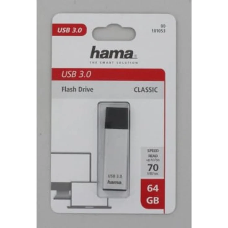 Hama 64GB USB-Stick USB 3.0 Datenstick (70 MB-s Datentransfer, USB-Stick mit Öse zur Befestigung am Schlüsselring, Speicherstick, Memory Stick mit Verschlusskappe, geeignet für Windows-MacBook) silber – Bild 5