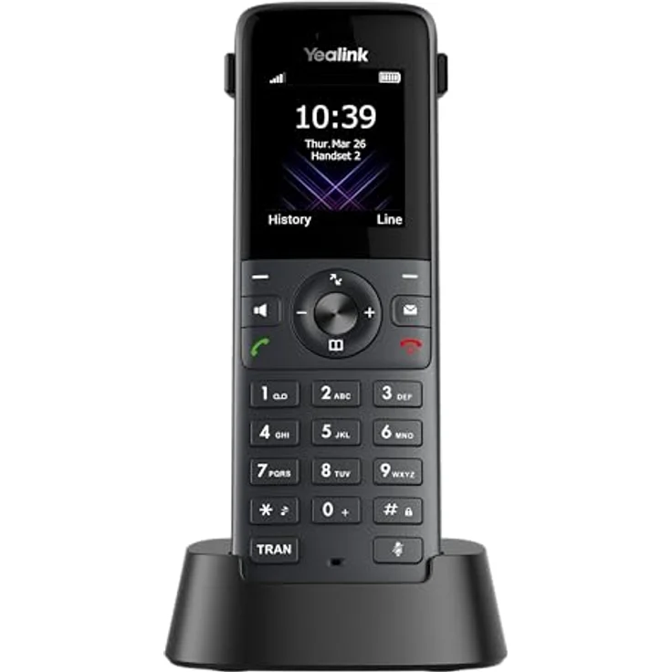 Yealink W74h DECT Mobilteil, VoIP-Telefon mit 1,8-Zoll TFT-Farbdisplay, HD-Sprachqualität, 24 Stunden Gesprächszeit, Bluetooth und Vibrationsfunktion – Bild 3