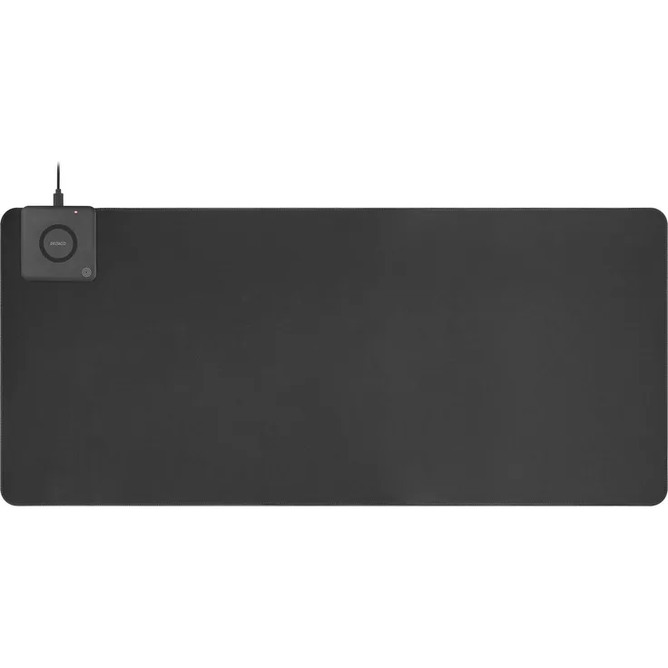 Deltaco DELC-0100 (Wide), Mausmatte mit integriertem Qi-Ladegerät, Schwarz