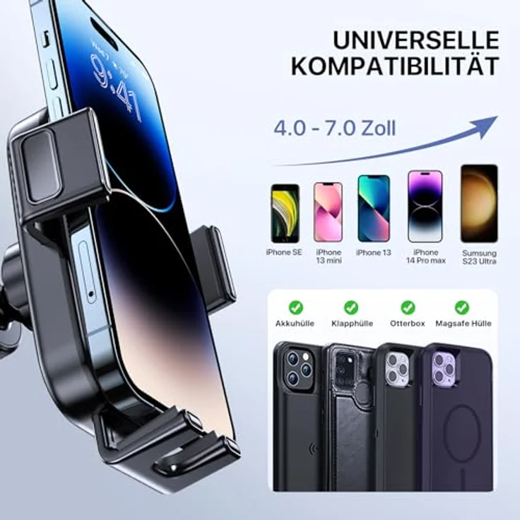 Miracase Handyhalterung Auto 2026 Upgrade, 360° drehbar mit Doppelhaken, rutschfest, Hochstabil, kompatibel mit iPhone 17/16/15, Samsung S25/S24/S23, Huawei Pura 80/70 – Bild 2